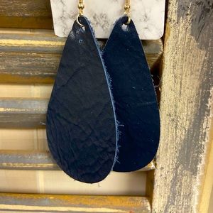 Handmade leather earrings